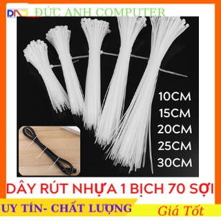Dây Rút Nhựa- Loại Tốt-  1 Bịch 70-80 Sợi Size 10CM, 15CM, 20CM, 30CM