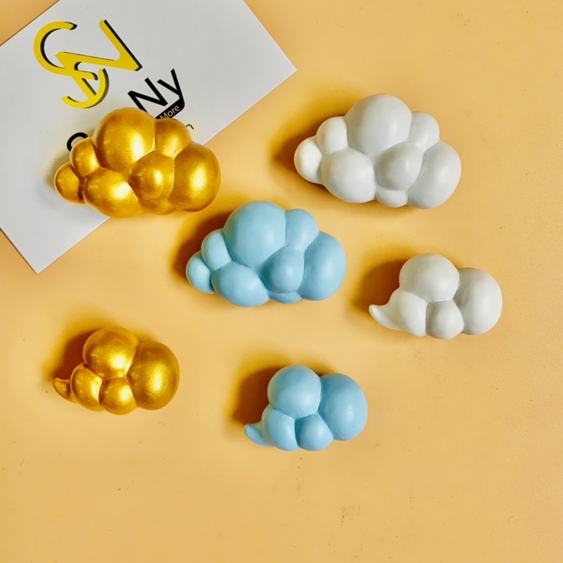 Nam châm hít dán trang trí Pegboard Smlife, tủ lạnh hình ảnh đám mây