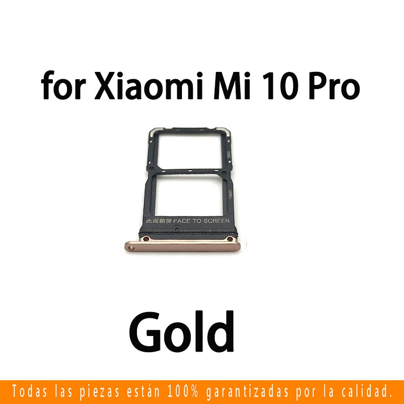 Dành Cho Xiaomi Mi10 Lite / Mi 10 / Mi10 Pro Khay Sim Cho Xiaomi Mi 10Lite Mi 10 Mi 10Pro Khe Cắm Thẻ Sim Giá Đỡ Thẻ Đầu Đọc Khe Cắm SD Adapter Thay Thế Một Phần