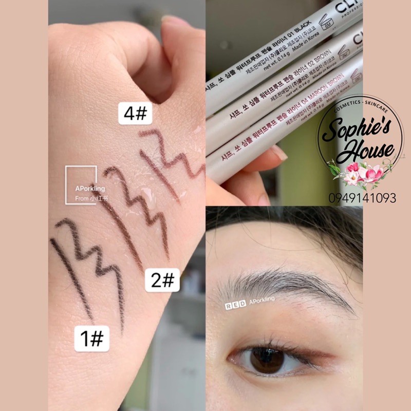 Chì kẻ mí mắt Clio Sharp So Simple Waterproof Pencil Liner | BigBuy360 - bigbuy360.vn