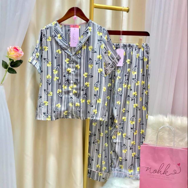 Bộ ngủ pijama lụa satin NOHK