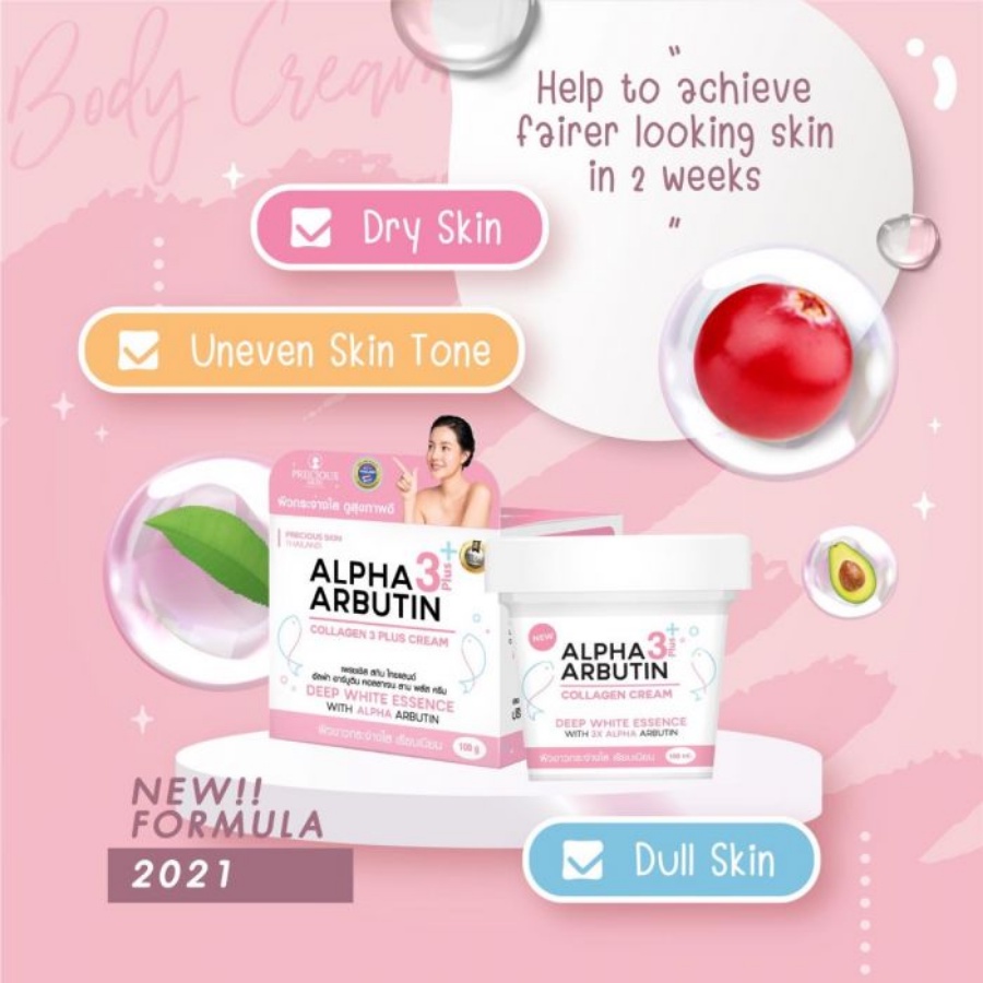 Kem Dưỡng Trắng Da Alpha Arbutin Collagen 3+ Plus Mới