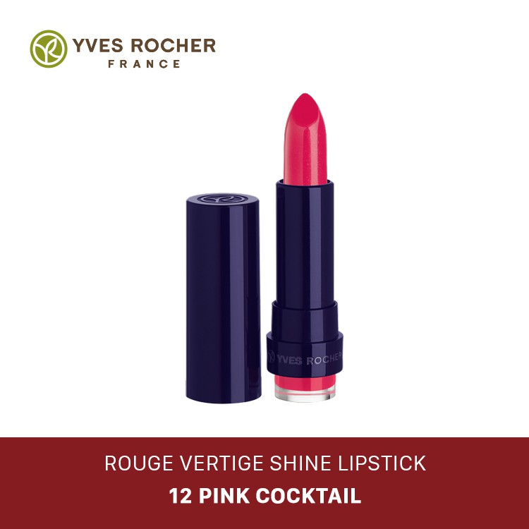 Son Môi Yves Rocher Rouge Vertige Brilliant Shine Lipstick 12 Pink Cocktail - 3,5g