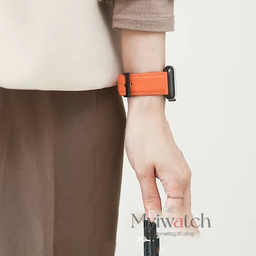 Dây Đeo Bằng Da Thật 6 Màu Tùy Chọn Cho iwatch series 7 6 5 4 SE 3 2 1 iwatch 45mm 41mm 40mm 44mm 42mm 38mm