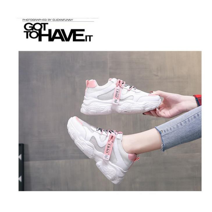 Giày thể thao nữ trắng Ulzzang mẫu mới T.Bao Đế 5cm K04