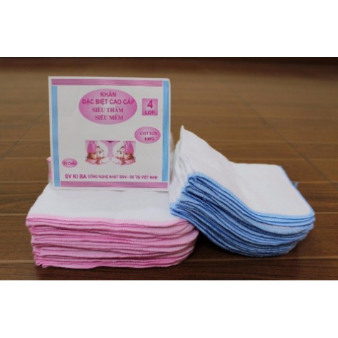 Khăn Xô Sữa Kiba Siêu Thấm, Siêu Mềm 3 Lớp