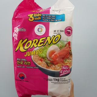 Mì Koreno Jumbo Vị Tôm 1kg (10 gói)