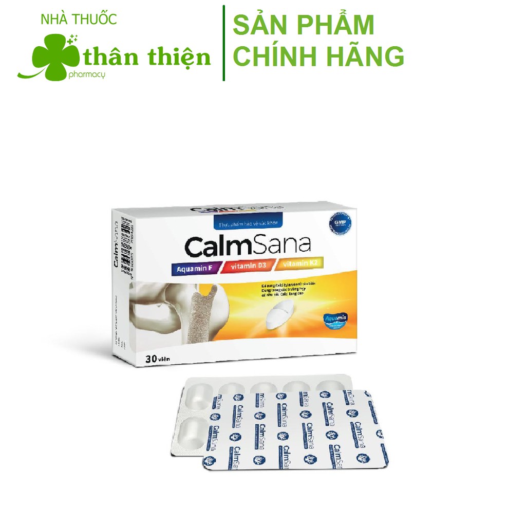CalmSana – Bổ sung canxi tự nhiên từ tảo cho mẹ mang thai, trẻ nhỏ, người già loãng xương (30 viên)
