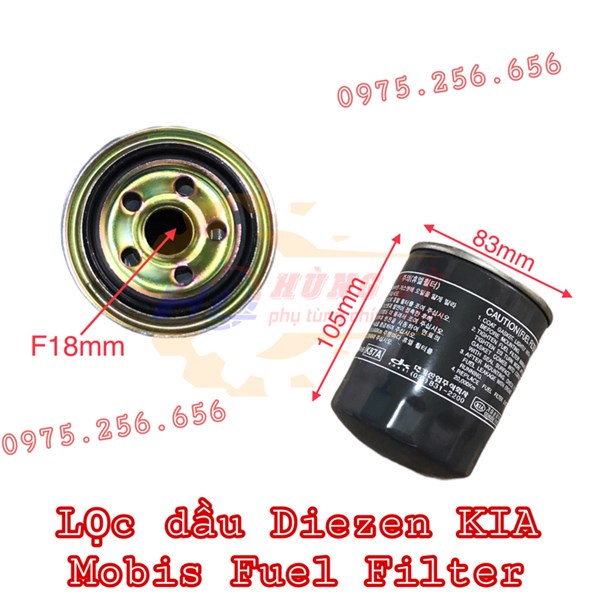 Lọc dầu K87A (F18) KIA1T4 Mosbis Fuel Filter phụ tùng ô tô lọc dầu ô tô