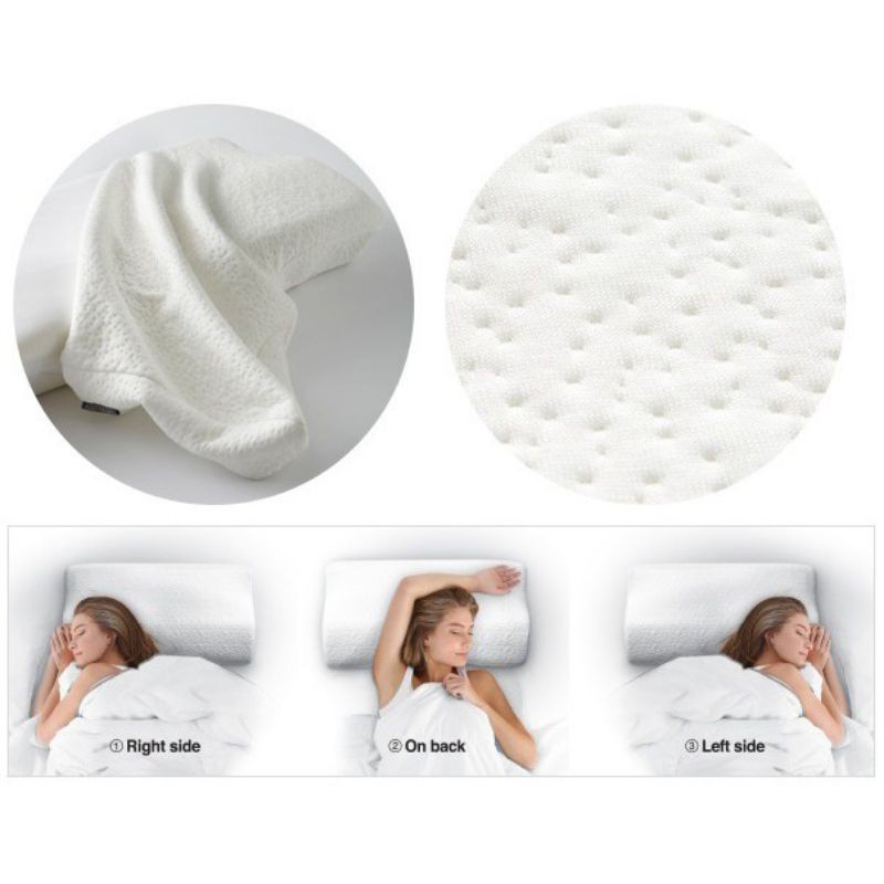 Gối Memory Foam 50D Hình chữ nhật Lock&Lock Trắng HLW114