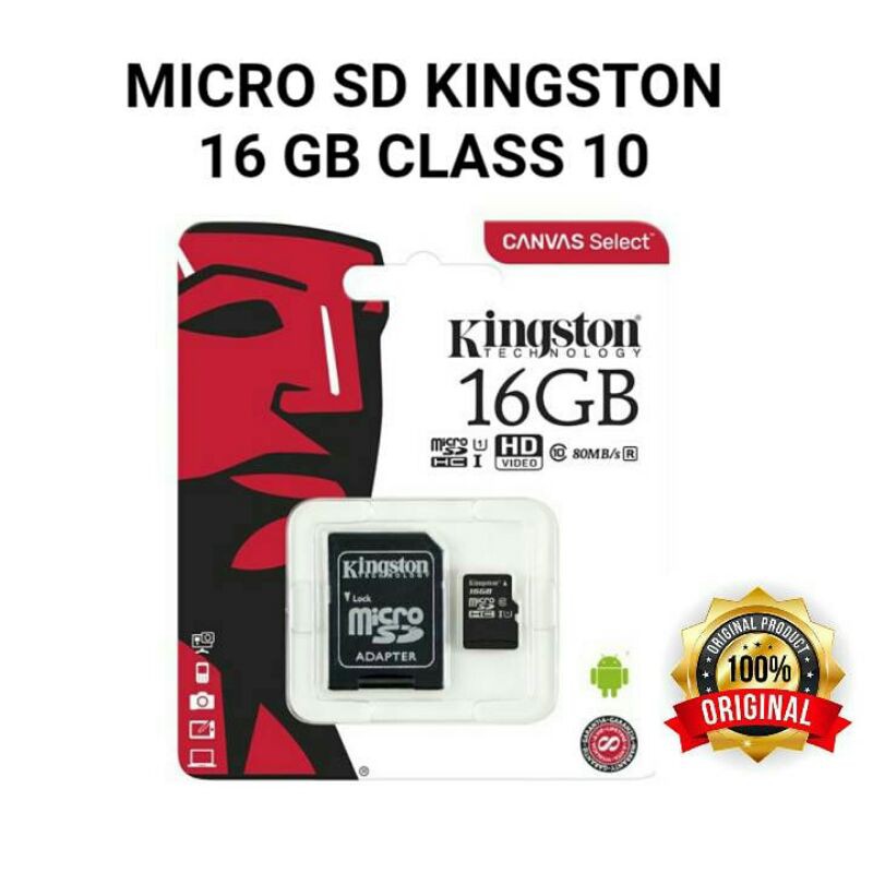Thẻ Nhớ Micro Sd Kingston 16 Gb
