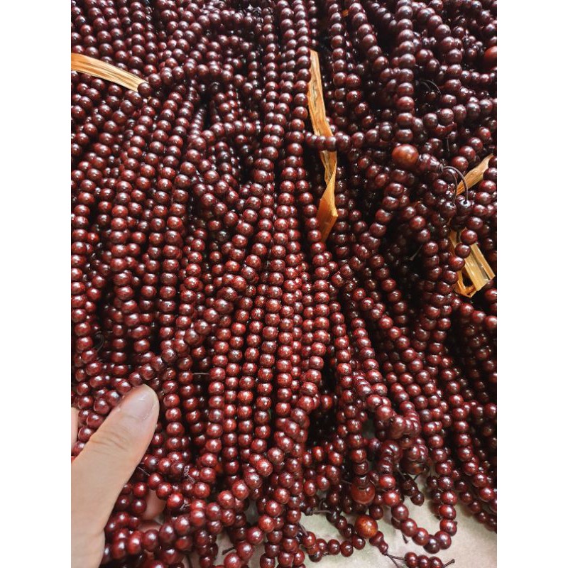 Tràng 108 hạt gỗ hương có tua đẹp 6ly, 8ly