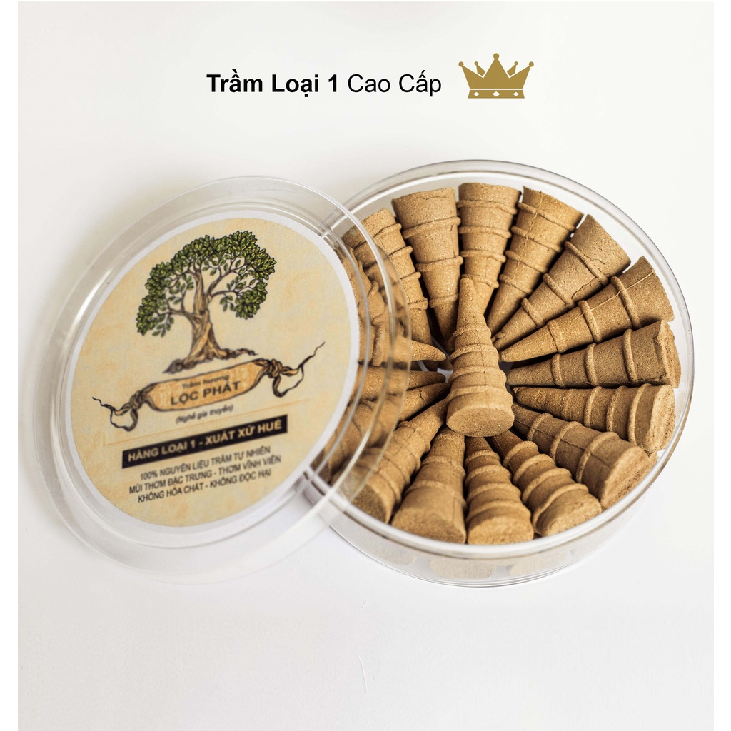 Nụ Trầm Hương Tự Nhiên Trầm Hương Lộc Phát Nhang Trầm Xông Nhà Cửa Cao Cấp Loại Hộp 33 viên