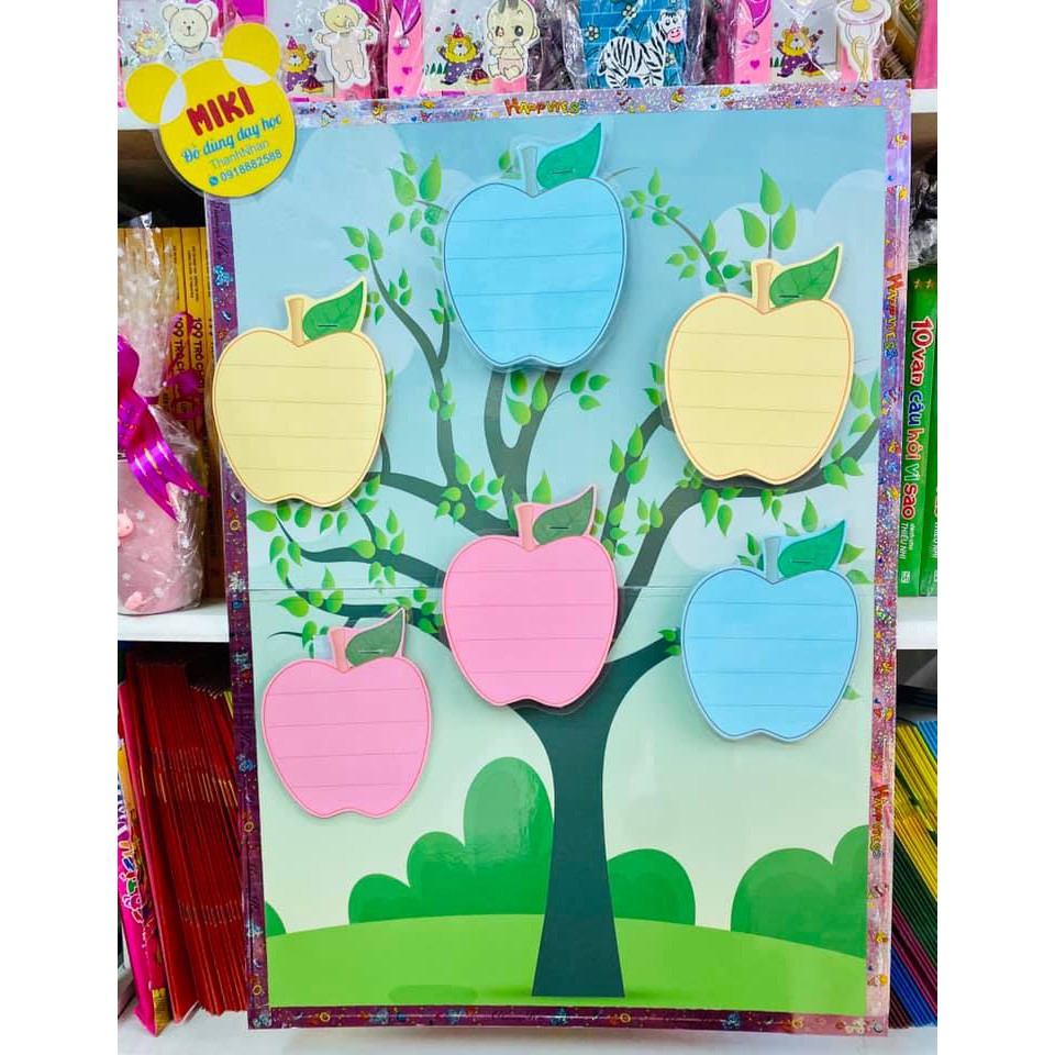 CÂY TÁO 45 x 60cm + 6 quả táo