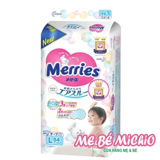 BỈM DÁN MERRIES SIZE L 54 (CHO BÉ TỪ 9-14KG)