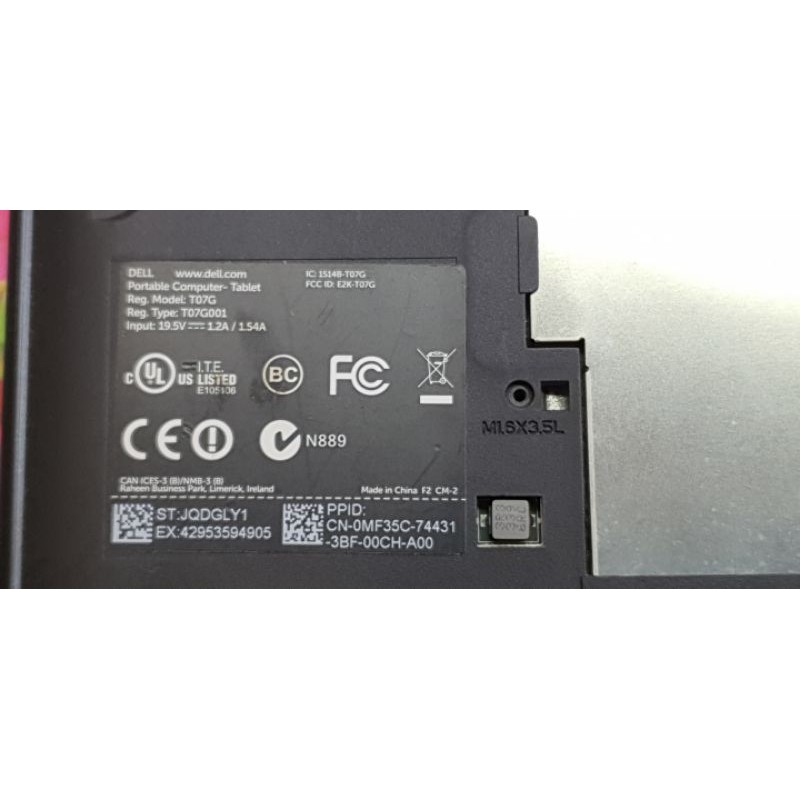 Bán xác máy tính bảng dell T07G + Sạc | BigBuy360 - bigbuy360.vn