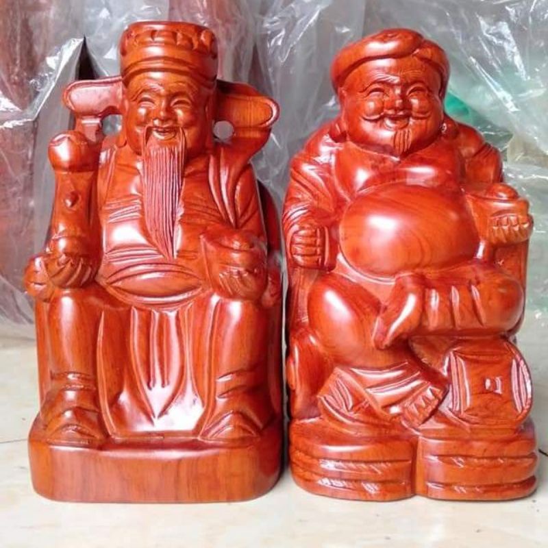 tượng mỹ nghệ thần tài thổ địa bộ 2 ông