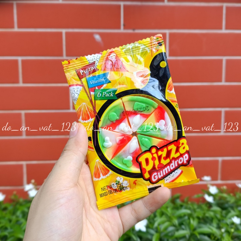 Kẹo dẻo hương trái cây pizza gói 15g