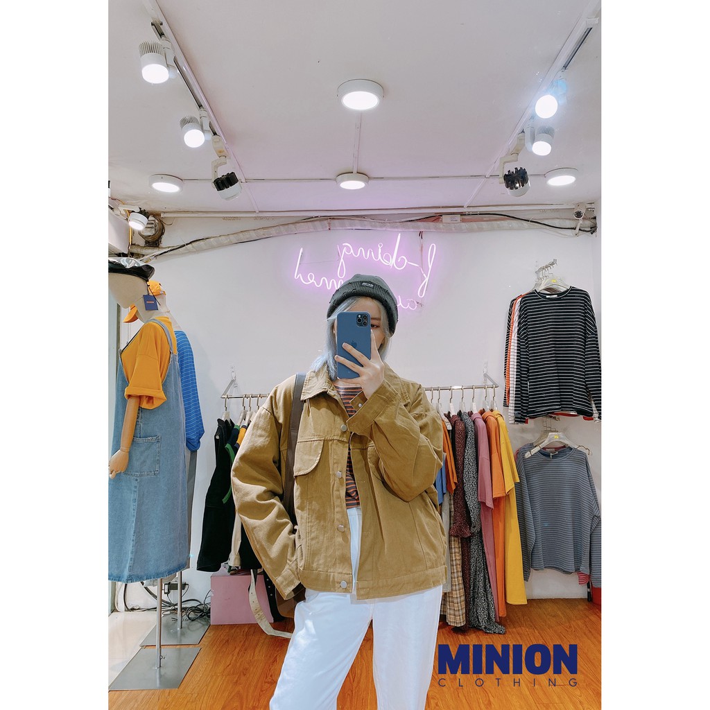 [Mã WABRLOW5 giảm 15% đơn 300K] Áo khoác jeans Minion Clothing form rộng, dáng ngắn, phong cách Ulzzang Streetwear A2811