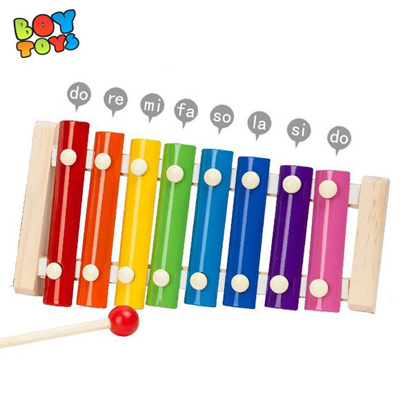 Đồ chơi cho bé đàn 8 hợp âm màu sắc cầu vòng để bé phát triển tài năng âm nhạc
