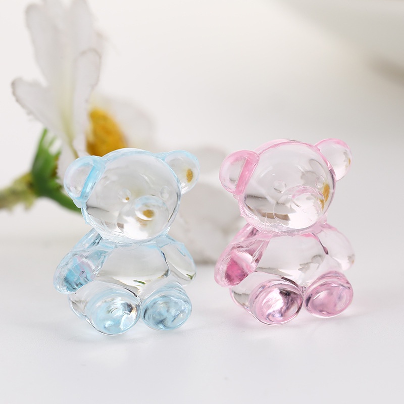 5 Hạt Charm Gấu 16x18.5mm Xỏ Lỗ Ngang