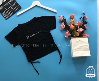 Áo croptop rút dây