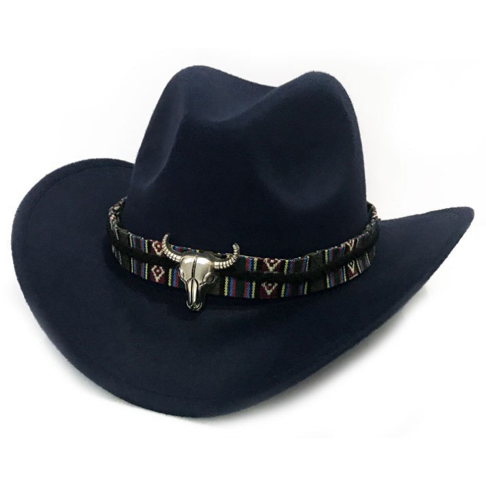 Mũ Cao Bồi Miền Tây Nam Nữ CB03 Vành Rộng - Nón Cowboy Chất Nỉ Cao Cấp Thương hiệu Mugout