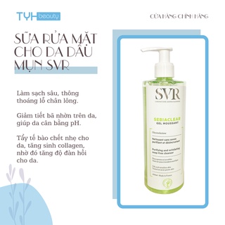 Sữa rửa mặt svr sebiaclear gel moussant 400ml