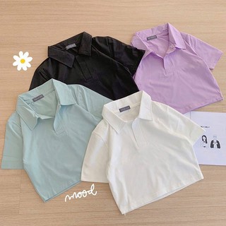 💗 Áo Croptop Có Cổ Polo Cách Điệu Cực Xinh 💗
