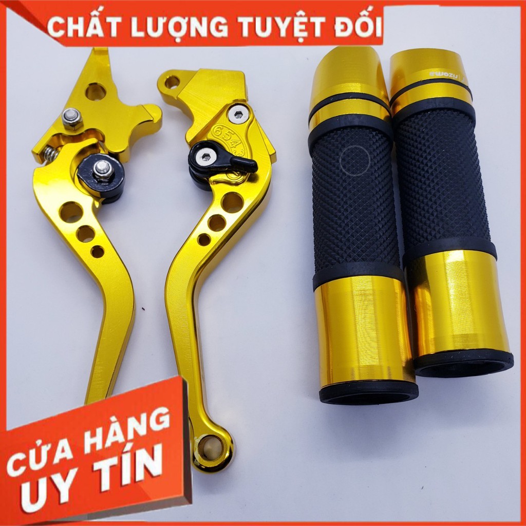 [COMBO] bao tay rizoma gù xéo, tay thắng 6 số biker gắn winner, exciter 135/150 nhập khẩu cao cấp (màu vàng)