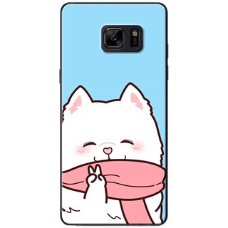 Ốp lưng Samsung Note 4, Note 5, Note 8, Note 9 Mèo choàng khăn