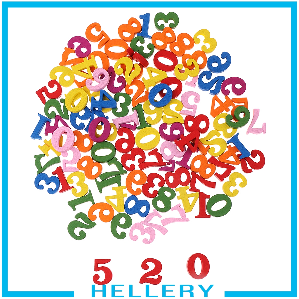 Bộ 100 Số Đếm Từ 0 Đến 9 Bằng Gỗ Nhiều Màu Sắc Dành Cho Bé Học Toán