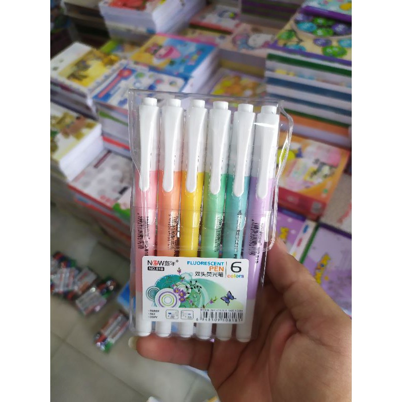 [Mã LIFEBOOK2 giảm 10% đơn 0Đ] Bút Dạ Quang Pastel New Fluorescent 6 Màu No.818
