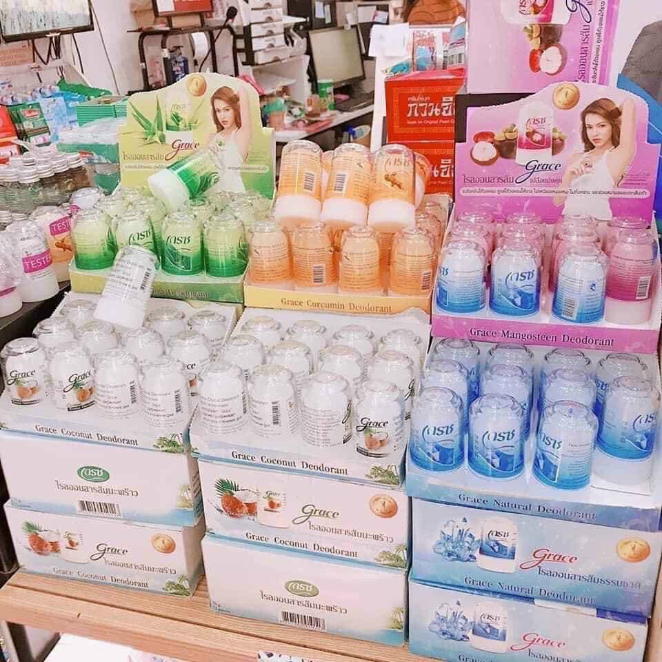 0072 Khử Mùi Lăn Đá Khoáng Thái Lan 70g