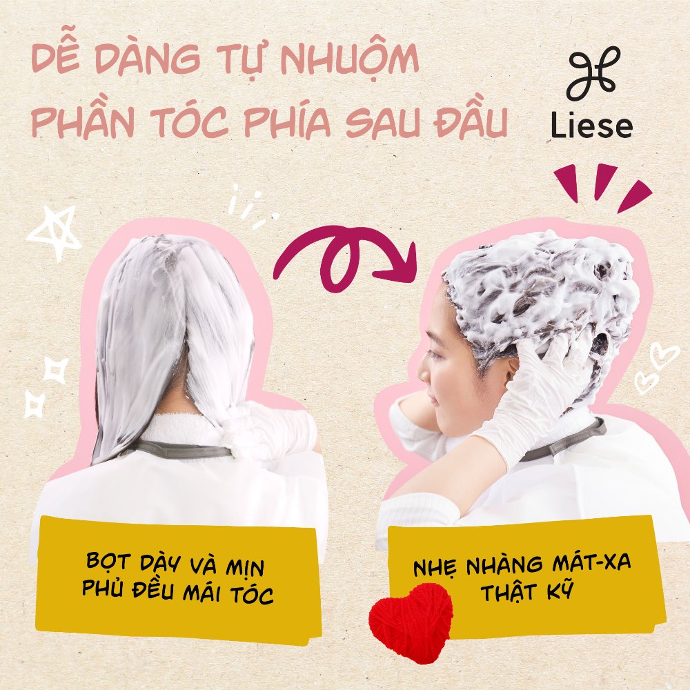 Bọt Kem Nhuộm Tóc Thời Trang Liese 108ml