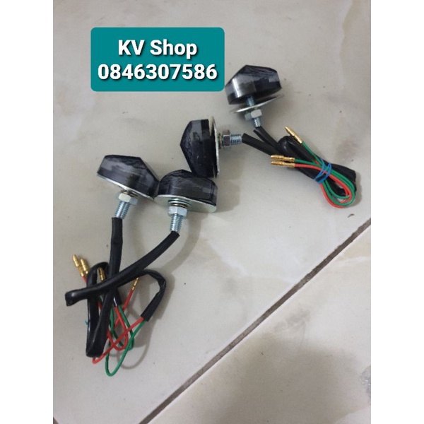 Đèn led xi nhan mai rùa /con bọ, chân sắt gắn Winner X - Vario và nhiều dòng xe khác