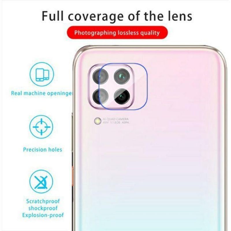 Huawei Nova 7I / P40 Lite |  Combo 4 món Kính cường lực  6D thiên thần , cường lực camera , dán lưng carbon , ốp lưng