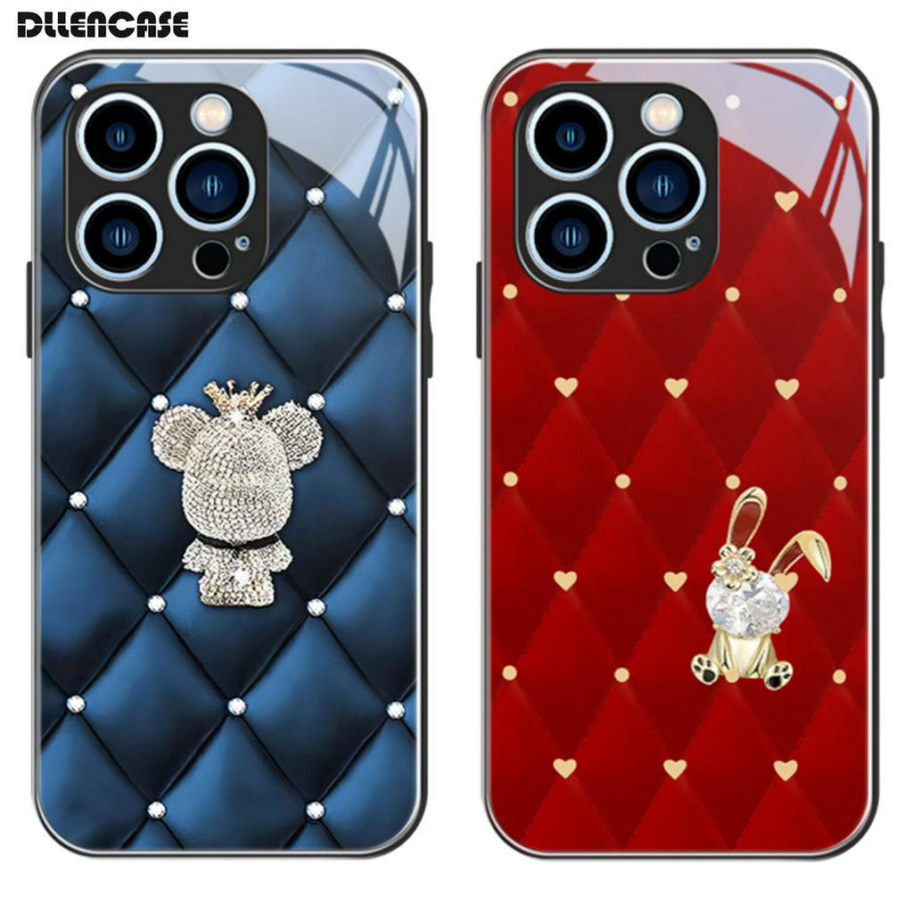 Ốp Điện Thoại Mặt Kính Cường Lực D072 Cho iPhone 14 Pro Max 14 Plus 13 12 11
