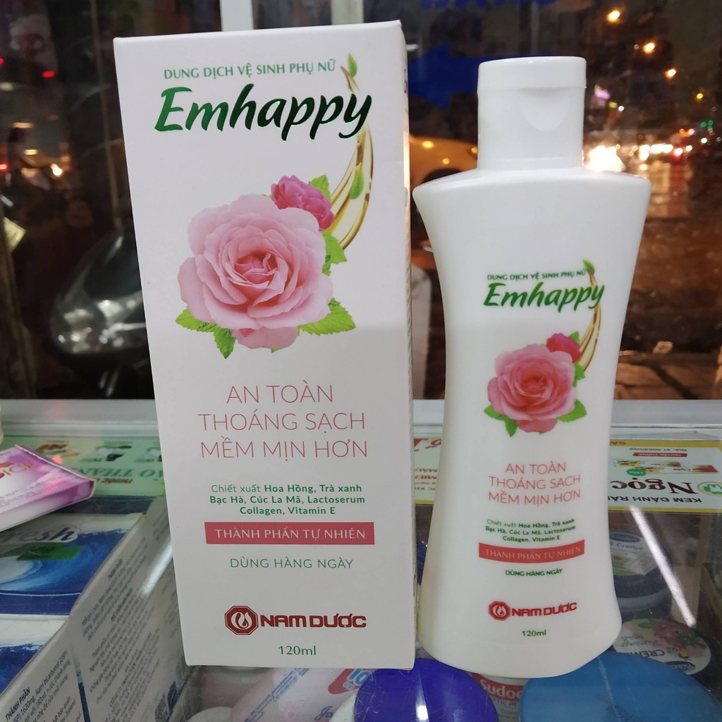 Dung Dịch Vệ Sinh Phụ Nữ Emhappy Nam Dược 120Ml