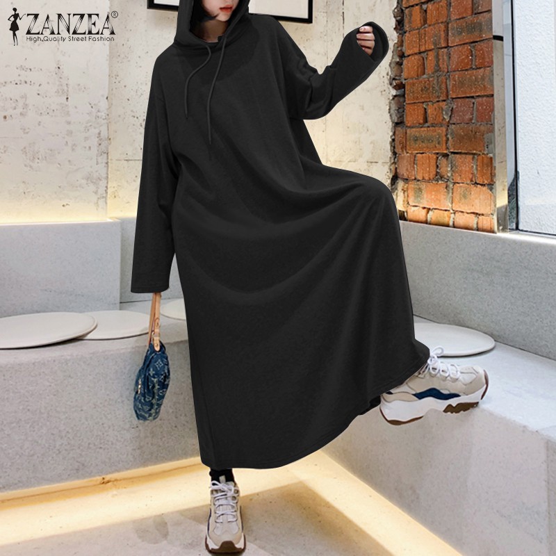 Đầm Maxi ZANZEA Tay Dài Thời Trang Dành Cho Nữ