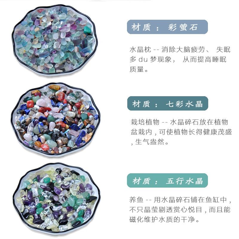 100g Đá Thạch Anh Tự Nhiên Nhiều Màu Sắc Dùng Trang Trí Hồ Cá Tiện Dụng