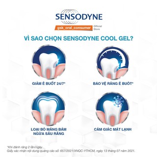 Combo 3 Kem đánh răng Cool Gel 100g/tuýp