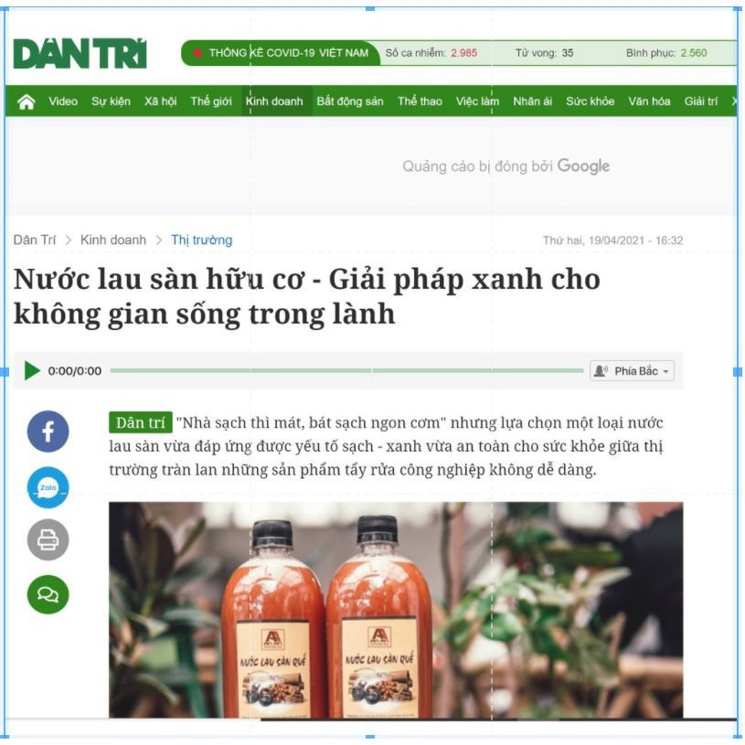 Nước lau sàn hữu cơ bồ hòn An An💖FREESHIP💖nước lau nhà tinh dầu thiên nhiên đuổi muỗi hương quế sả chanh 1000ml