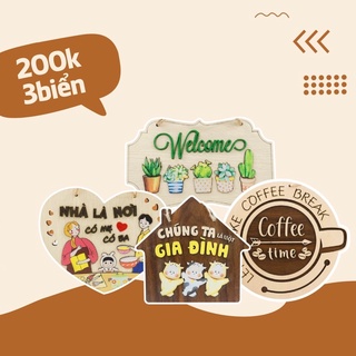 Combo 3 bảng gỗ trang trí