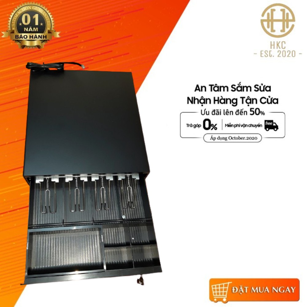 Ngăn kéo đựng tiền HKTech HK338, két thu ngân giá rẻ