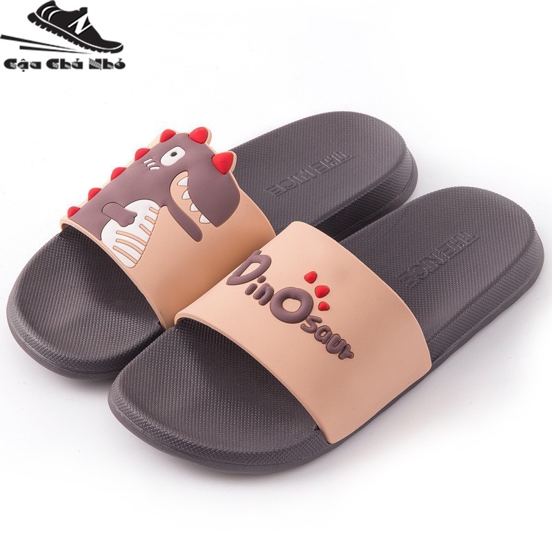 ( Hot Trend) Dép thời trang KHỦNG LONG 3D dép cao su quai ngang mềm dẻo êm chân | BigBuy360 - bigbuy360.vn