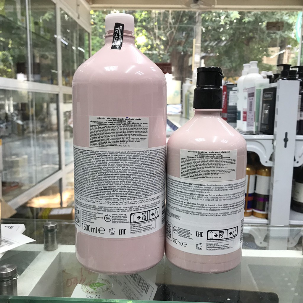 DẦU GỘI XẢ CHO TÓC NHUỘM L'OREAL VITAMINO COLOR 1500ML- 750ML