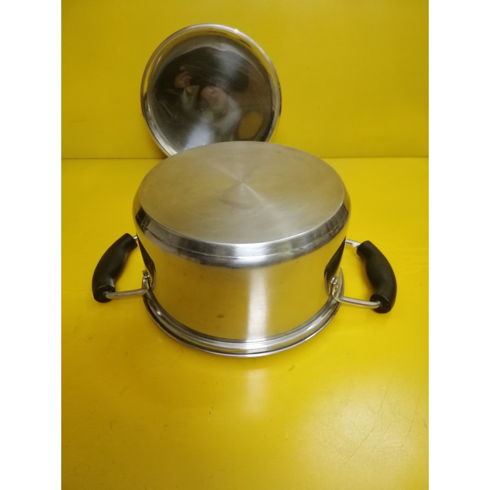 Nồi inox nội địa Nhật, size 21.5cm, cao 11cm (mã 767), Dùng được bếp từ