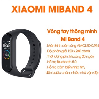 Vòng Tay Thông Minh Xiaomi Mi Smart Band 4 (Global Version) - Chính hãng - Bảo hành 12 tháng