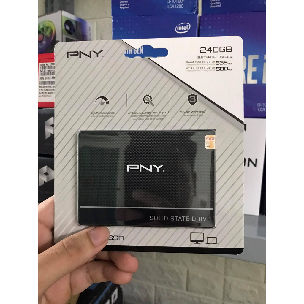 Ổ cứng PNY 240gb 2.5 inch SATA3 (Đọc 535MB/s - Ghi 500MB/s) | BigBuy360 - bigbuy360.vn